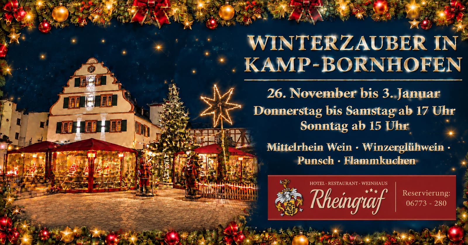 Plakat Winterzauber in Kamp-Bornhofen